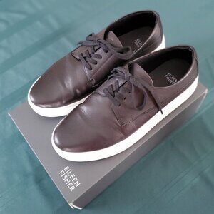 Eileen Fisher Prop LE Black Leather Sneakers